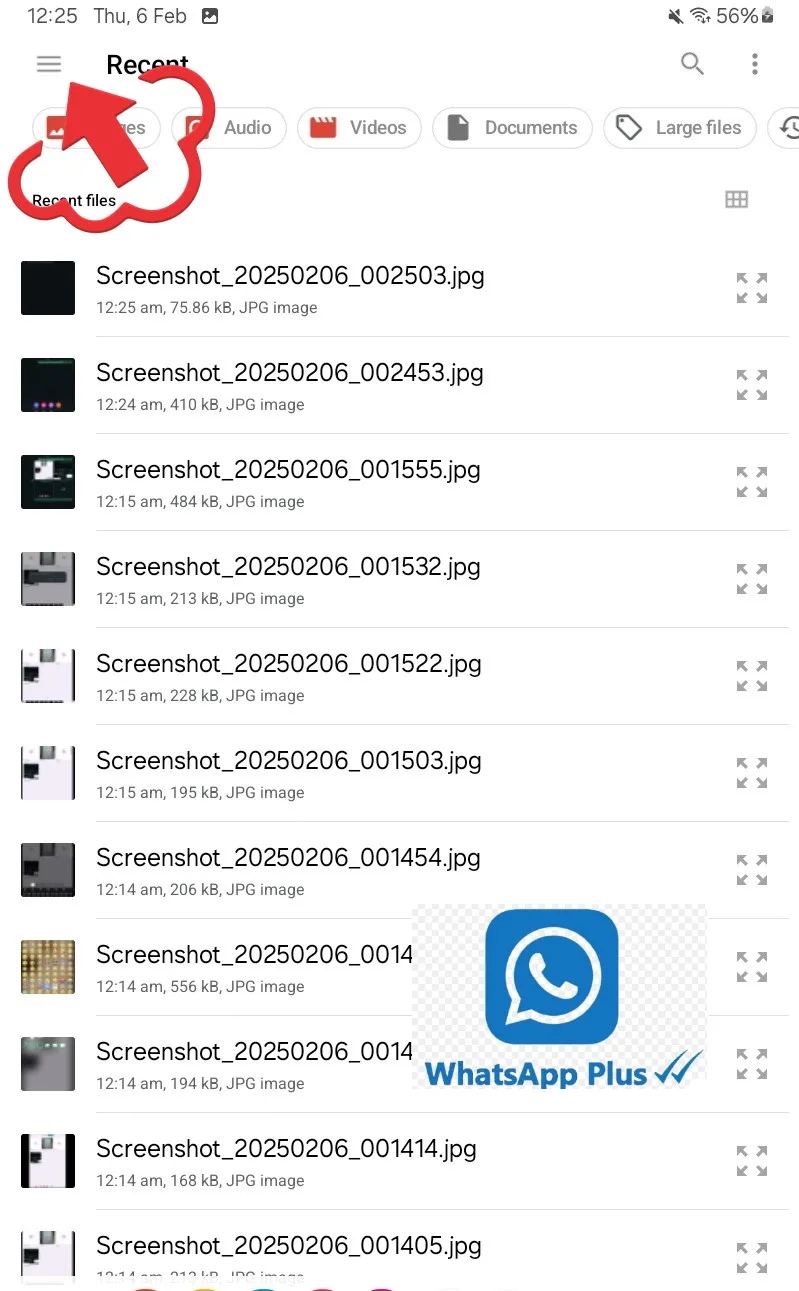 Seleccionar los 3 puntos en el lado izquierdo