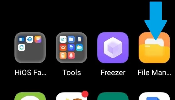 Abre el administrador de archivos