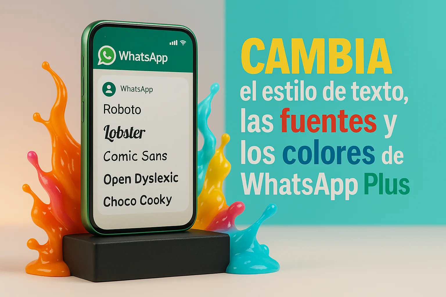 Cambiar Fuentes en WhatsApp Plus's